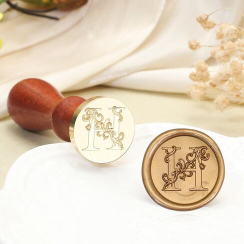 Letter Wax Seal Stamp Kit, SWANGSA 3D Floral Initial Alphabet A Sealing Stamp and 200pcs Sealing Wax Beads Kit for Wedding Invitations Cards Envelopes in Kuwait