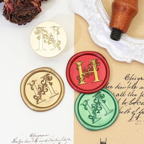 Letter Wax Seal Stamp Kit, SWANGSA 3D Floral Initial Alphabet A Sealing Stamp and 200pcs Sealing Wax Beads Kit for Wedding Invitations Cards Envelopes in Kuwait