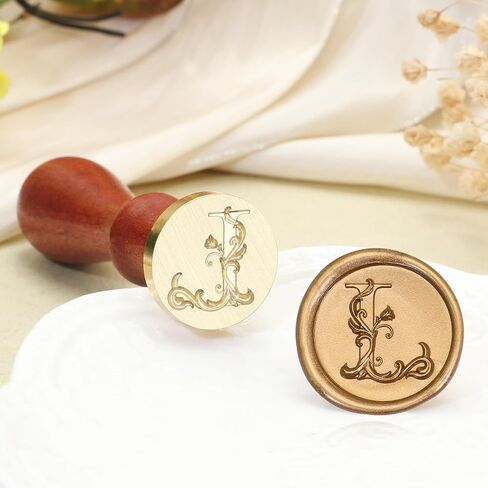 Letter Wax Seal Stamp Kit, SWANGSA 3D Floral Initial Alphabet A Sealing Stamp and 200pcs Sealing Wax Beads Kit for Wedding Invitations Cards Envelopes in Kuwait