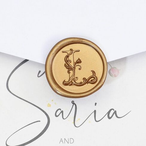 Letter Wax Seal Stamp Kit, SWANGSA 3D Floral Initial Alphabet A Sealing Stamp and 200pcs Sealing Wax Beads Kit for Wedding Invitations Cards Envelopes in Kuwait