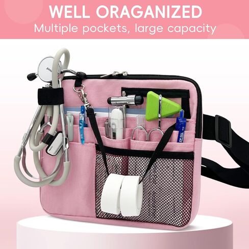 Nurse Fanny Pack with Medical Gear Pockets - Durable Nurse Waist Pouch with Tape Holder, Adjustable Strap, and Utility Storage for Stethoscopes, Bandage Scissors & Supplies in Saudi Arabia