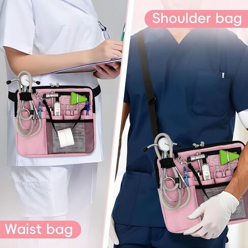 Nurse Fanny Pack with Medical Gear Pockets - Durable Nurse Waist Pouch with Tape Holder, Adjustable Strap, and Utility Storage for Stethoscopes, Bandage Scissors & Supplies in Saudi Arabia