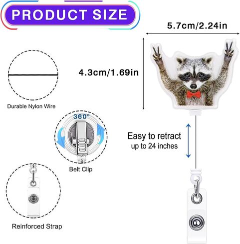I'm Having a Long Day Funny Dachshund Badge Reel Retractable, Funny Wiener Dog ID Name Badge Holder with Alligator Clip & 24" Durable Nylon Cord for Nurse Nursing RN CNA LPN & Office Staff | Acrylic in Saudi Arabia