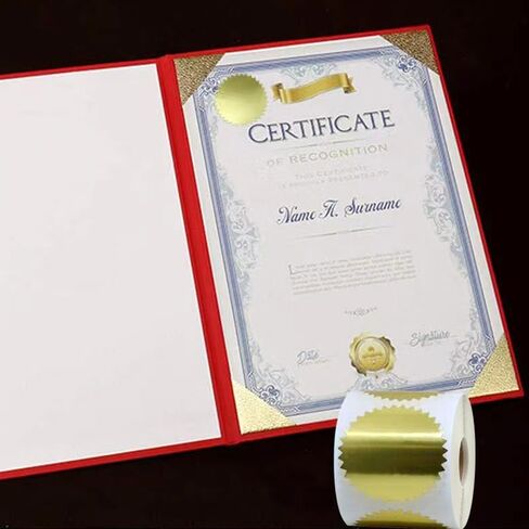 300Pcs Notary Seals Embossing Stickers, 2 inch Metallic Certificate Sealing Labels with Serrated Edge for Awards Legal (Silver) in Saudi Arabia