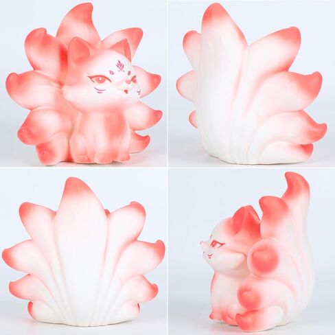 H&W Nine-Tailed Fox Piggy Bank for Kids,Unbreakable Money Bank,Cute Fox Coin Bank for Boys Girls,Best Birthday Gifts Home Decoration (Red) in Saudi Arabia