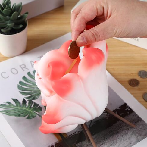 H&W Nine-Tailed Fox Piggy Bank for Kids,Unbreakable Money Bank,Cute Fox Coin Bank for Boys Girls,Best Birthday Gifts Home Decoration (Red) in Saudi Arabia