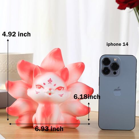 H&W Nine-Tailed Fox Piggy Bank for Kids,Unbreakable Money Bank,Cute Fox Coin Bank for Boys Girls,Best Birthday Gifts Home Decoration (Red) in Saudi Arabia