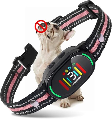 Best No Bark Collar, Dog Bark Collar for Large Medium Small Dogs,Smart Bark Collar,Rechargeable Anti Barking Training Collar with 3 Adjustable Sensitivity, IP67 Waterproof Bark Shock Collar with Beep in Saudi Arabia