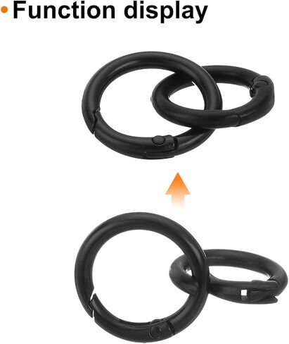 uxcell Spring O Rings, Trigger Round Snap Buckle, DIY Accessories Spring Keyring Buckle for Keychains Purse and Handbag in Saudi Arabia