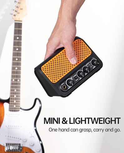 Mini Guitar Amp,LEKATO 10W Portable Electric Guitar Amplifier with Clean & Overdrive Channel,Reverb,Bluetooth Small Guitar Amp for Practice (Black-White) in Saudi Arabia
