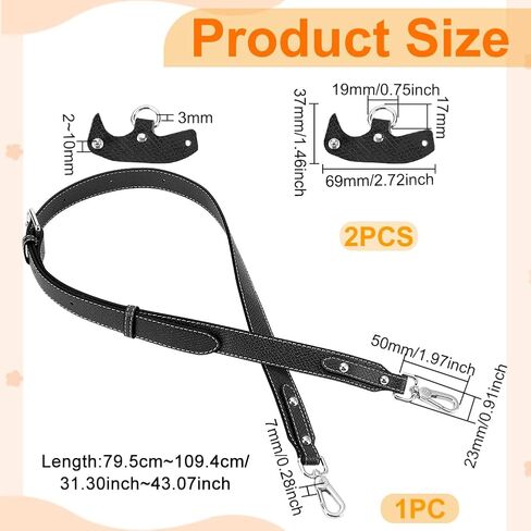 UniCraftale 1PCS محفظة أحزمة استبدال محفظة جلدية بو 31.2-42.9 بوصة بديل الكتف البني مع مقابض حزام دوارة السبائك ملحقات صنع ملحقات لزينة حقيبة اليد القابض in Saudi Arabia
