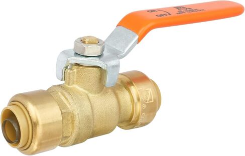 3/4" Shut Off Valve for PEX, Copper, CPVC Pipe, Push to Connect Ball Valve, Brass Plumbing Fitting with Upgraded Stiffener with Disconnect Clip(2 Pack) in Saudi Arabia