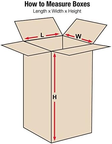 Aviditi 8x8x18 صناديق مموجة طويلة ، طويلة ، 8L × 8W × 18H ، حزمة 25 | الشحن والتعبئة والتغليف والانتقال وعلبة التخزين للمنزل أو الأعمال التجارية ، صناديق كبيرة بالجملة بالجملة in Kuwait