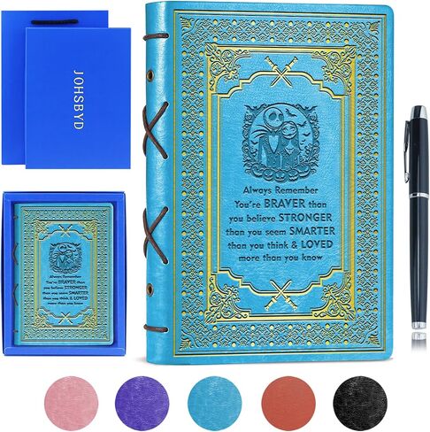Purple A5 Jack & Sally Gift Faux Leather Vintage Notebook Inspirational Gift Hardcover Executive Notebook,320 Pages Thick Ruled Paper With Pen,Carnival Halloween Christmas Gifts for Son Daughter (Jack Sally Purple) in Kuwait