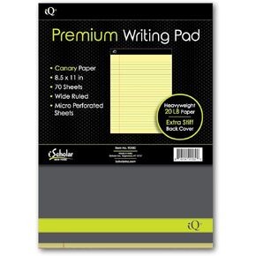 لوحة الكتابة المتميزة Ischolar IQ+ ، Canary ، 8.5 "× 11" ، 70 ورقة (90180)