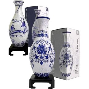 Pintoo 3D Puzzle Vase فريدة من نوعها مزهرية زهرة مصنوعة من 160 قطعة ألغاز بلاستيكية منحنية S1032 و S1025 بيع حزمة