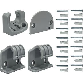 Retractable Baby Gate Replacement Parts, Retractable Baby Gate Mounting Kit (Including Gate Mount, Catch Mount and Set of Screws) for Retractable Gate, Gray