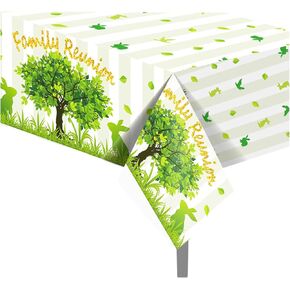 2 PCS Family لم شمل tablecloth عائلة الشجرة لم شمل بلاستيك أغطية البلاستيك بالألوان المائية ترحيب في لم شملنا لم شمل المائدة المائدة التي يمكن التخلص منها لغطاء الطاولة لم شمل الأسرة ، 54 × 87 بوصة