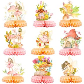 Gyufise 9 Pack Fairy Honeycomb Mencedpees Flower Flower Flower