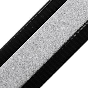 Strapworks BioThane 1 Inch Heavy Duty Polyester Reflective Webbing Strap Roll Waterproof, Gold Series, 25 Feet, Black