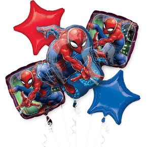 Spider-Man Webbed Wonder Foil Balloon Bouquet ، 5pc