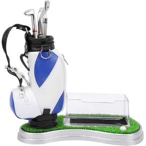 ALOMEJOR Office Desk Golf Bag Pency حامل مع Golf Pens Business Card Box for Golf Homeirs Homes
