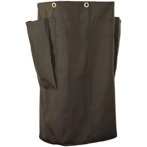 American Supply Replacement Housekeeping Cart Bag w/Grommets & Side Pockets 33" Color Brown