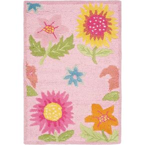 SAFAVIEH Kids Collection Runner Rug - 2'3" x 7', Pink & Pink, Handmade Floral Wool, Ideal for High Traffic Areas in Living Room, Bedroom (SFK371A)