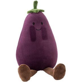 JOSON Creative Eggplant Plush Toys, 9-inch Mini Vegetable and Fruit Plush Dolls, Birthday Gifts for Boys and Girls, Home Decoration (Banana)