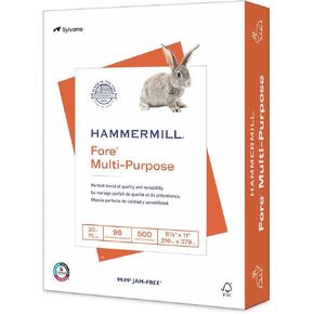 Hammermill 103267RM Multipurpose Paper ، 20 رطل ، 8-1/2 بوصة x11 بوصة ، 96 GE/112 IOS ، 500/RM ، نحن
