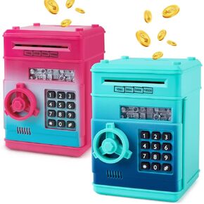 Respasy Piggy Bank for Kids ، Toys Toys Electronic ATM Bank Password مربع توفير المال للأطفال الذين تتراوح أعمارهم
