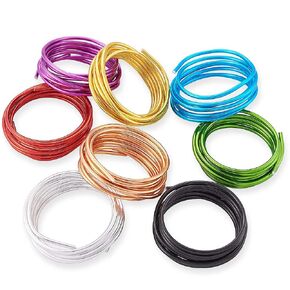 Kissitty 8 Rolls 6 Gauge Aluminium Wire لصياغة مجوهرات تغليف الأسلاك النحت صنع الأسلاك الحرف المعدنية لأشعة الشمس إطارات حديقة في الهواء الطلق
