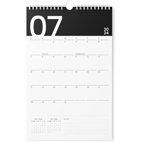 Karto Wall Calendar 2025 - Vertical 11x17 inch Runs Until June 2026 - Boost Your Productivity and Easy Planning with the Aesthetic Monthly Calendar - Modern Black