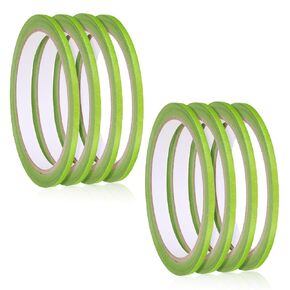 8 Rolls Green Pinstripe Masking Tape 1/8 Inch Width for Painting, General Use