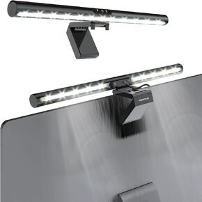 Mount-It! Monitor Light Bar, USB-Powered LED Lamp with Stepless Dimming and Adjustable Color Temperature, Eye-Caring Desk Light for Home, Office, and Gaming, Dual Light Modes, Space-Saving Design