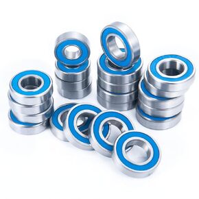 22pcs مجموعة محامل الكرة مغلقة من المطاط الأزرق لـ Losi DBXL-E 2.0 Desert Buggy 1/5 RC Model Model Audgrage Assories