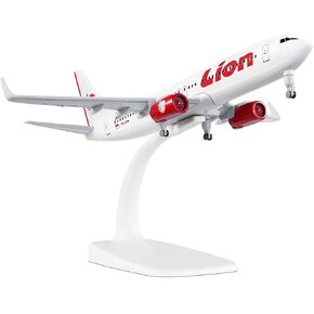 مزدحمات 1: 300 Scale Lion Air 737 طرازات طائرة سبيكة طائرة Diecast Airplane