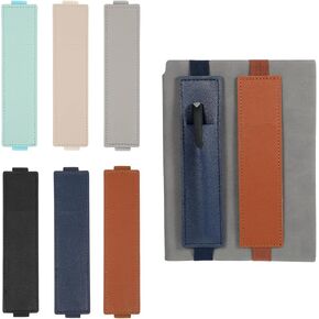 Molain 6pcs حامل القلم القابل للتعديل للكمور ، حامل قلم النطاق المرن للكتاب الدفتري القابل للفصل Pu Leather Pen Cleve Pouch for Notebook ، المخططون ، المجلدات والكتب (6 ألوان) (Color1)
