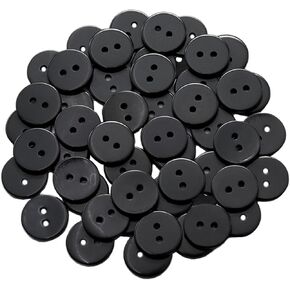 Lilaly 50 PCS 5/8 بوصة الأزرار للحرف اليدوية ، 2 ثقوب الراتنج أزرار صفراء ، لخياطة الأطفال سترة DIY SCRABKING (أصفر فاتح)