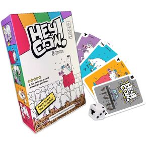 New! Hey Cow! Family Card Game Fun for All Ages 6+, Easy to Learn Strategy Party Game for 2-8 Players, Perfect for Family Game Night