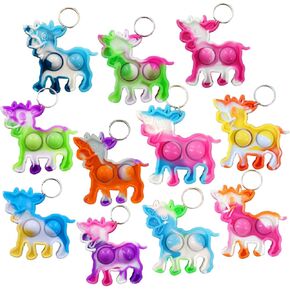 24 Packs Bulk Cow Push Fidget Bubble Mini Pop Fidget for Adult and Kids,Birthday Party Favors Supplies gifts Classroom summer Students Bubble Prize