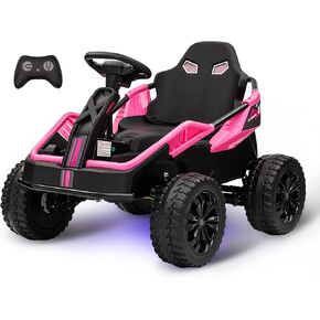 ركوب Hetoy 24V 4x4 على لعبة Big Kids ، و 4 × 85 واط 6 ميل في الساعة على UTV Car W/Parent Remote ، ومقعد واسع ، 16 '، والموسيقى ، والقرن ، والإطار المعدني ، و 4 صدمات ، والسيارات الكهربائية التي تعمل بالبطارية للأطفال ، والوردي.