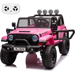 24V 7AH Ride On Truck Car for Kids 2 Toddles Toddles بطارية تعمل بطارية 2WD/4WD للسيارات الكهربائية القابلة للتبديل مع التحكم عن بعد ، وتعليق 4 عجلات ، MP3 ، تخزين الظهر ، مصابيح LED ، البرتقالي