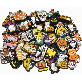 Silicone Focal Beads Bulk Halloween Focal Silicone Bead Halloween Fall Autumn Focal Beads for Pens Silicone Focal Beads for Keychain Bracelet (Fall Halloween 54pcs)