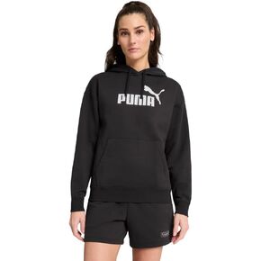 PUMA Women's Essentials Logo Fleece Hoodie (Available in Plus Sizes), Black SS25, Medium