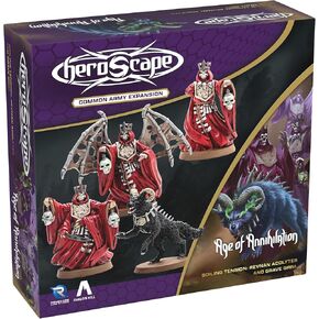 ألعاب Renegade: Heroscape: Revnan Acolytes & Grave Grim - التوسع في الجيش ، 4 شخصيات غير مصممة وبطاقات الجيش ، ملحقات لعبة Miniatures