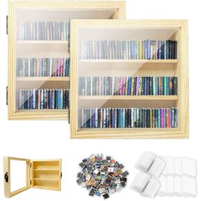 Hyuekoko 2 Pack Back Bookshelfleshel Workelf Whithflesh With 216pcs Mini Books و 30pcs 1:12 Scale Mini Book Book Decor