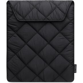 Puffy Laptop Sleeve 13 Inch 14 Inch, Women Quilted Puffer Laptop Carrying Case Pillow Case Compatible with MacBook Pro 14 inch M4 M3 M2 M1, Cute Small Notebook Cover (Black)