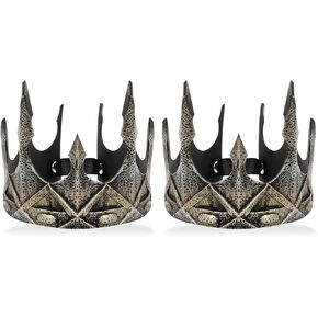 2pcs التاج الملكي الرغوي الملك ، التاج الملكي ثلاثي الأبعاد في العصور الوسطى ، بروكسريتو تاج ، ل Cosplay العتيقة تاج غطاء الرأس