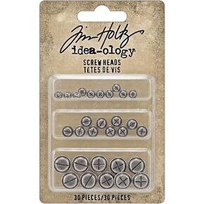 Tim Holtz Idea-ology Tim Holtz Iddeaology Screw Heads, Steel 30 Count
